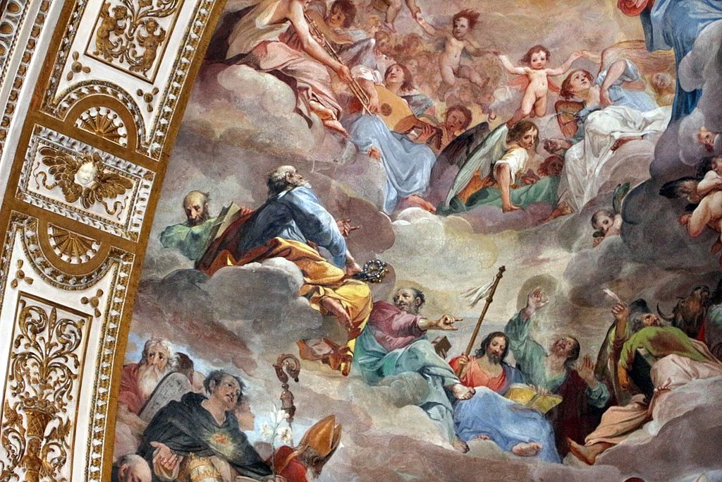 Giovanni Mannozzi - 216, Santi Quattro Coronati, Roma, Gloria di tutti i santi, dettaglio 3
